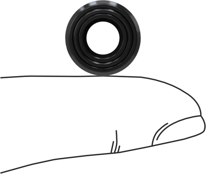 Yüksek Kararlılık O-Ring Yüklü U-Kup Contası, 0.275" Oluk Genişliği için, 0.25" İç Çap x 0.5" Dış Çap x 0.25" Genişlik