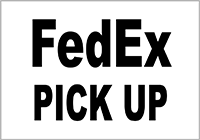 Bölüm ve Oda Tabelası, (Fedex Teslim Alma), Yapışkan arka yüz, Polyester
