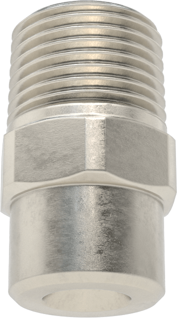 Tam Konili Püskürtme Nozulu, Paslanmaz Çelik, 1/2 NPT Erkek, 20 PSI'da 3.6 gpm, 120 Derece Açı