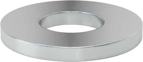 Çinko Kaplı Çelik SAE Pul, Sınıf 5, 1/4" Vida Boyutu için, 0.281" İç Çap, 0.625" Dış Çap
