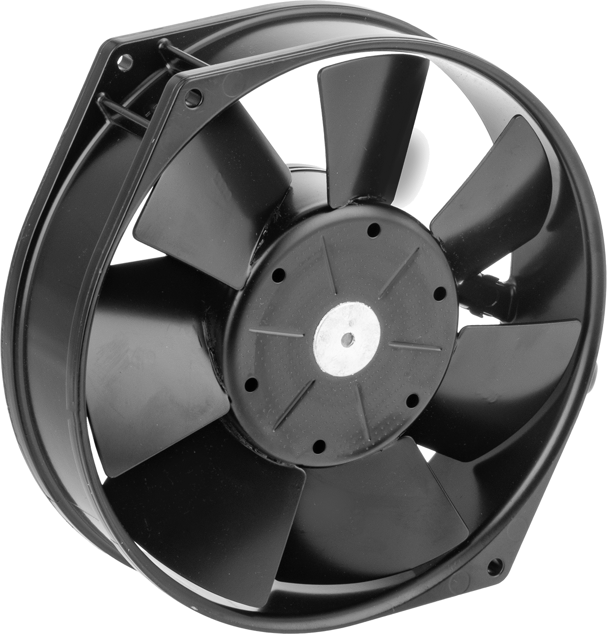 Düşük Gerilim Ekipman Soğutma Fanı, Faston Terminalli 12 V DC, 5.91" Çap x 1.5" Derinlik Toplam, 181 CFM