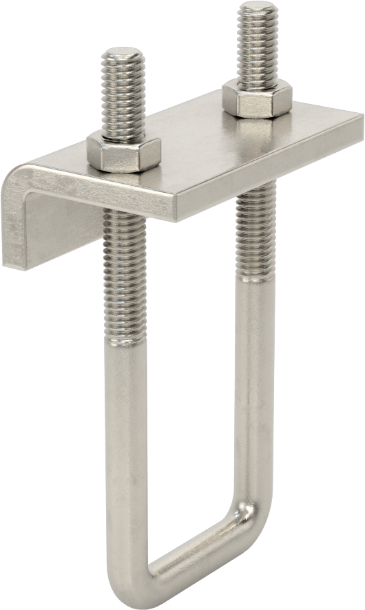 Kiriş Kelepçesi, 1-5/8" ila 3-1/4" yüksek dikme kanalı için, 304 Paslanmaz Çelik