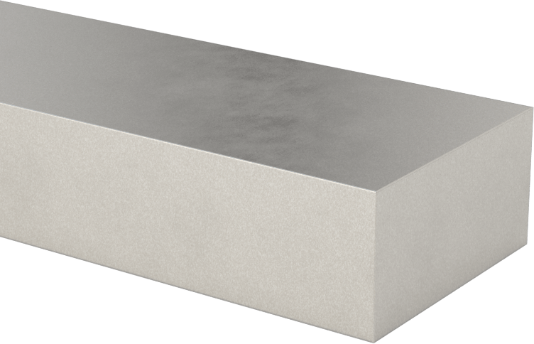 Sertleştirilmiş Çok Amaçlı 4140 Alaşımlı Çelik Çubuk, Büyük Boy, 1/2" Kalınlık, 1" Genişlik