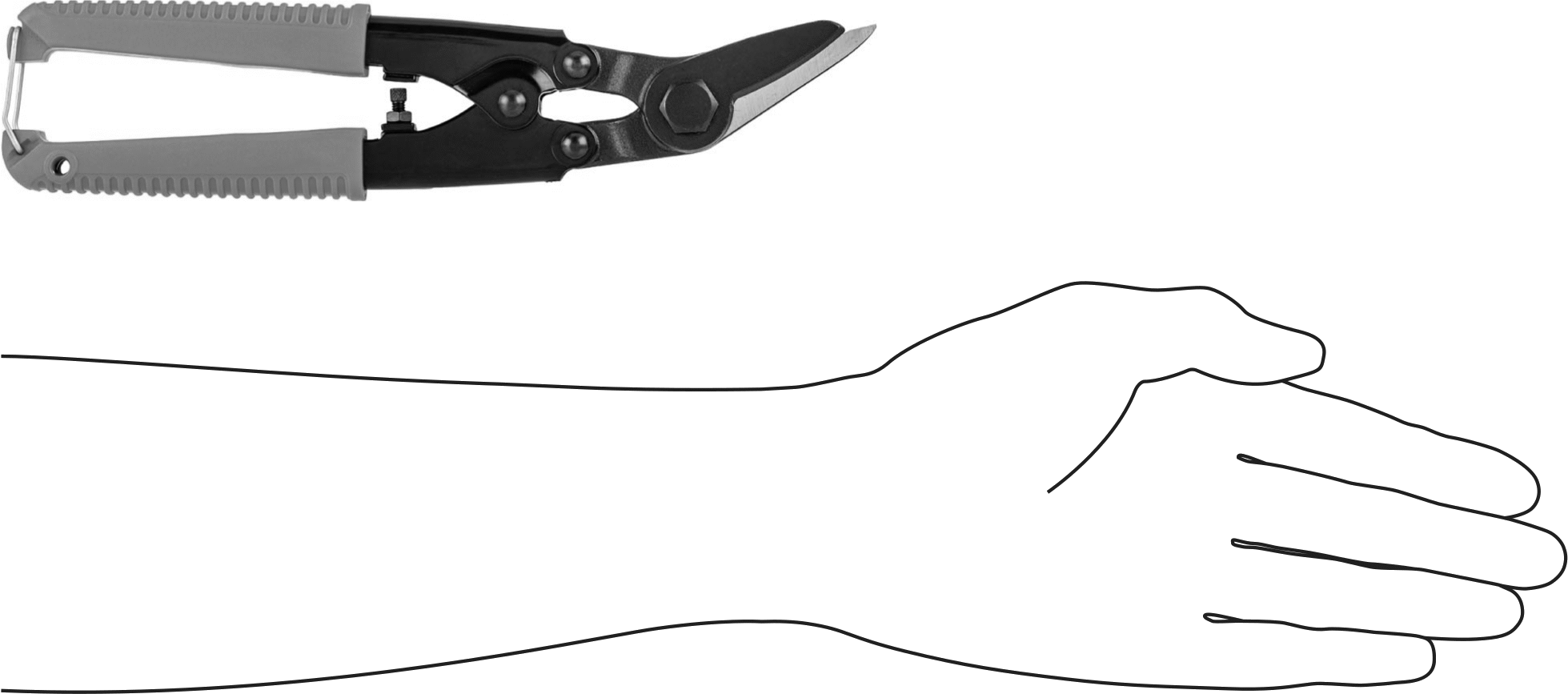 Tek Elle Kullanılan Kayış Kesici, Maksimum 1-1/4" Genişlik x 0.035" Kalınlıkta Çemberleme için, 9" Toplam Uzunluk