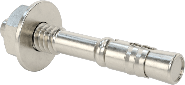 18-8 Beton için Paslanmaz Çelik Kamalı Dübel, 1/4" Çap, 1-3/4" Uzunluk
