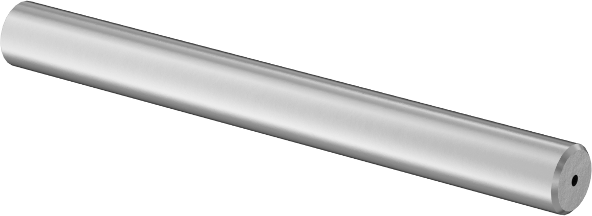 Ekstra Sert C2 Tungsten Karbür Çubuk, Soğutma Suyu Deliği Olan, 6 mm Çap x 1 mm İç Çap x 58 mm Uzunluk