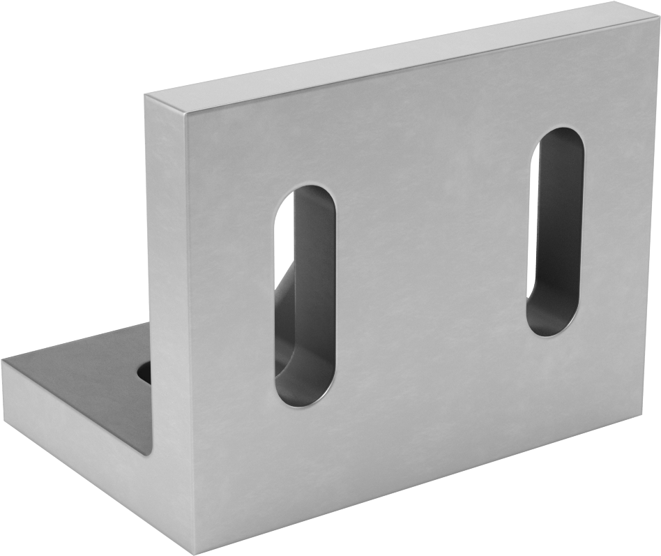 Yuvalı Sıkı Toleranslı Açılı Plaka, 3" Uzunluk x 4-1/2" Genişlik x 3-1/2" Yükseklik
