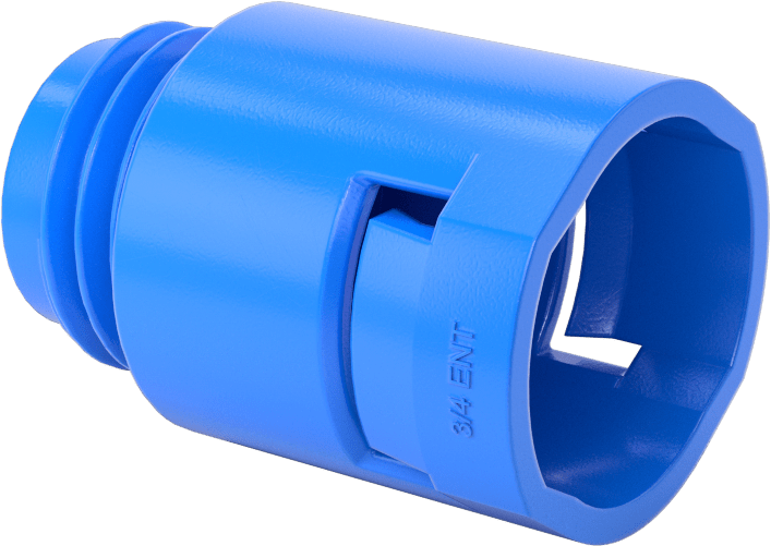 Esnek Plastik Kanal için 3/4 Kanal Dişi x 3/4 NPT Erkek Adaptör — Plastic, PVC, Adaptör, Konektör, Düz