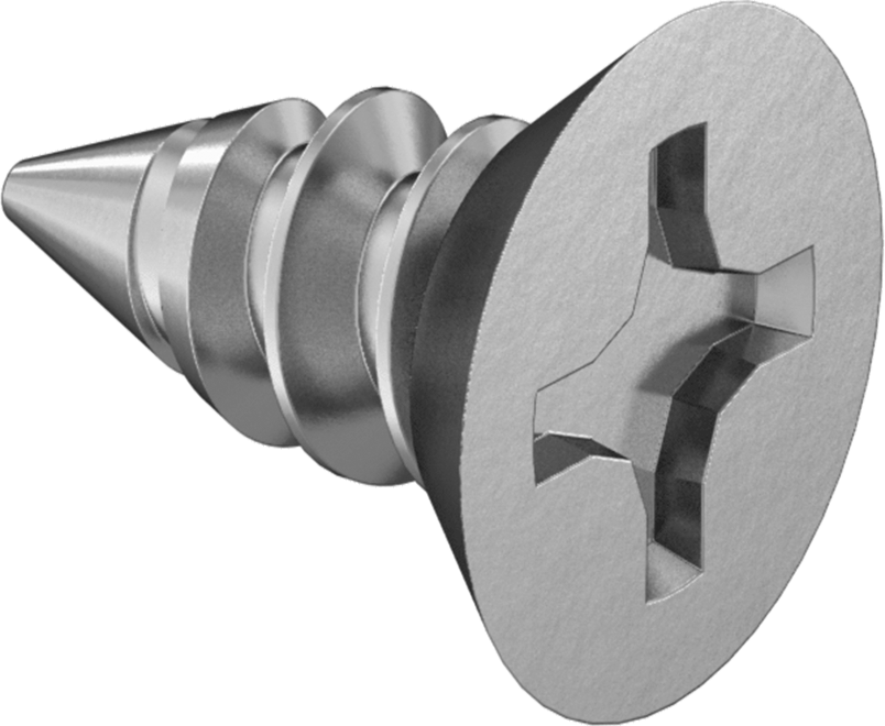 18-8 Paslanmaz Çelik Metal için Phillips Havşa Başlı Vidalar, 0 Numaralı Boyut, 1/8" Uzunluk