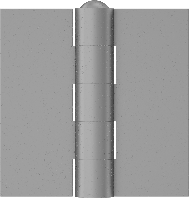 Delikli Olmayan Çelik Menteşe, Çıkarılabilir Pim, 1" x 1/2" Kapı Kanadı, 0.047 inç Yaprak Kalınlığı