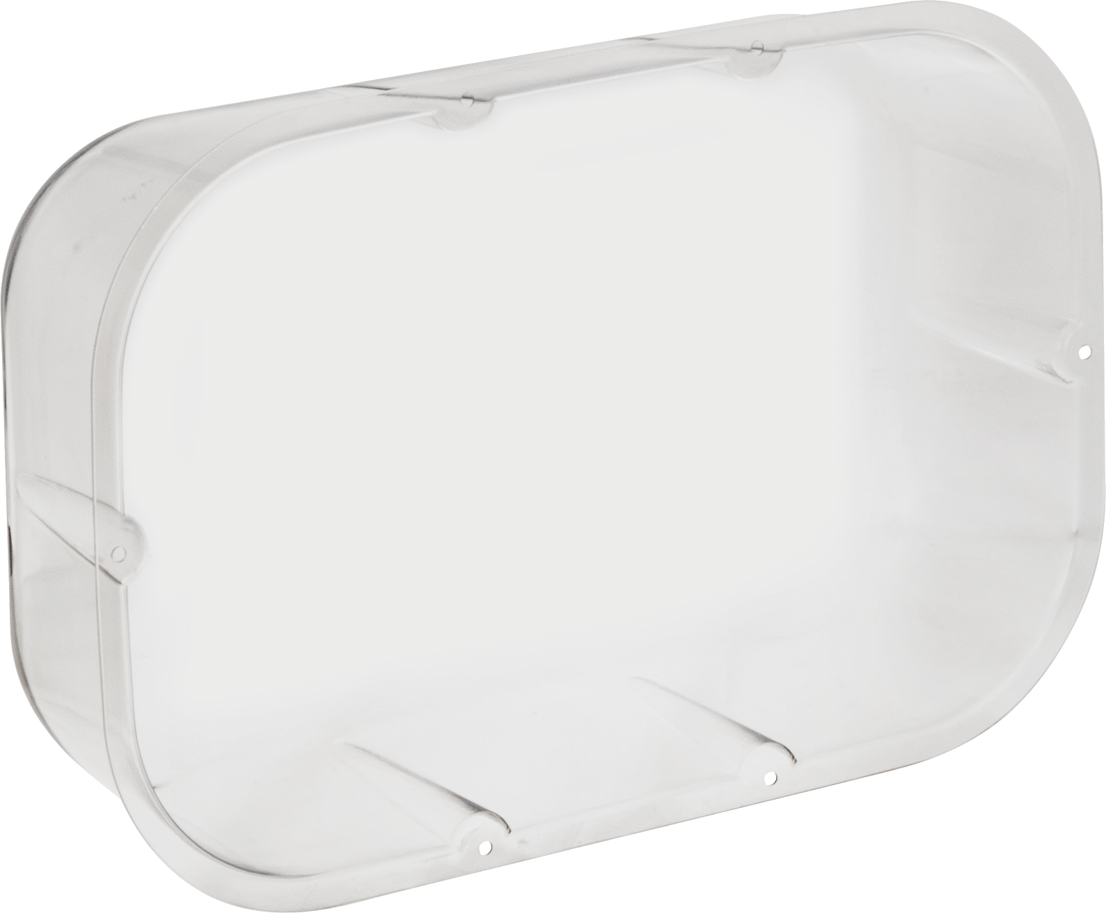 Tavan ve Duvar Işıkları için Işık Koruyucu, Polikarbonat Plastik, 15-1/4" Yükseklik x 22" Genişlik