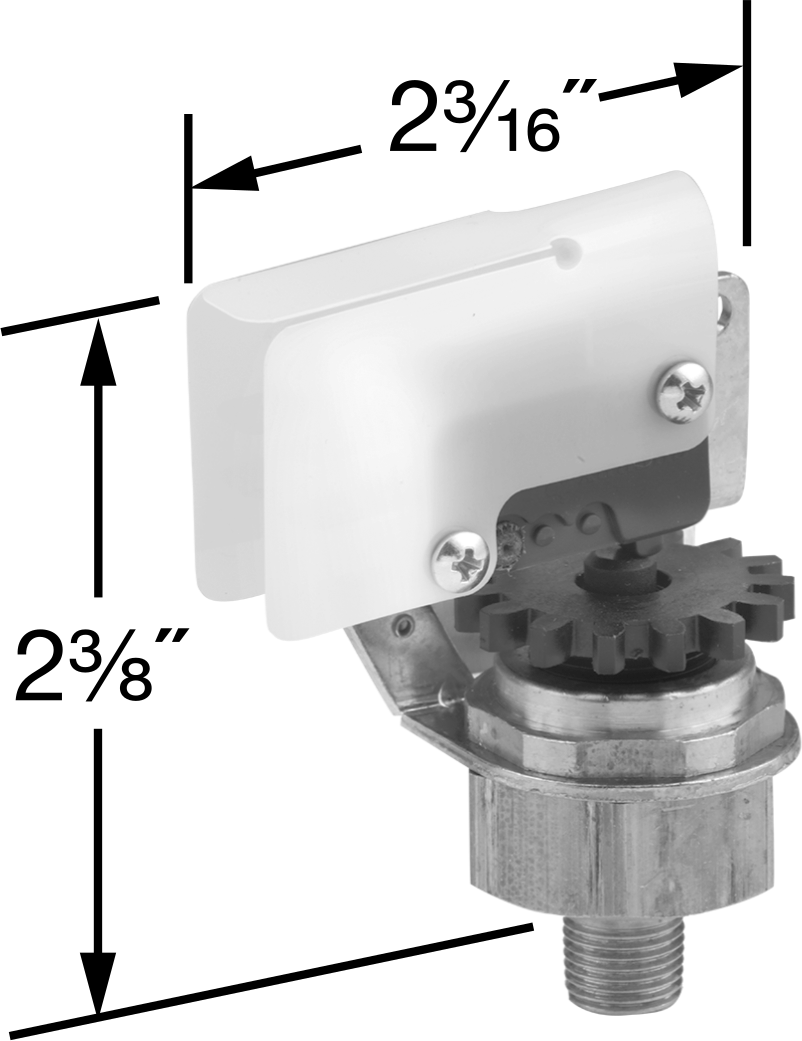 Ekonomik Basınç Şalteri, Çatal Terminalli, 1/8 NPT Erkek, 2-10 PSI Ayar Noktası
