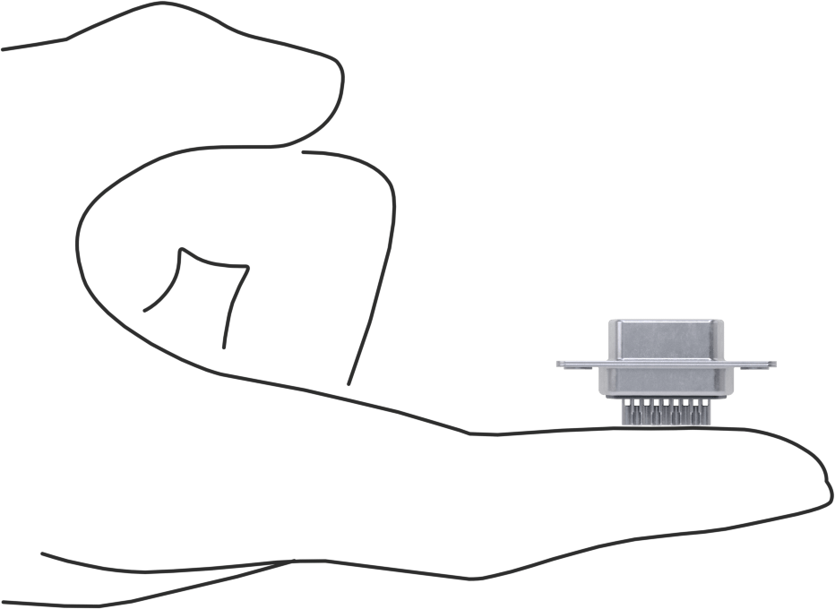 Filtreli D-Sub Konektörler, 20 AWG için DB9 Korumalı Soket