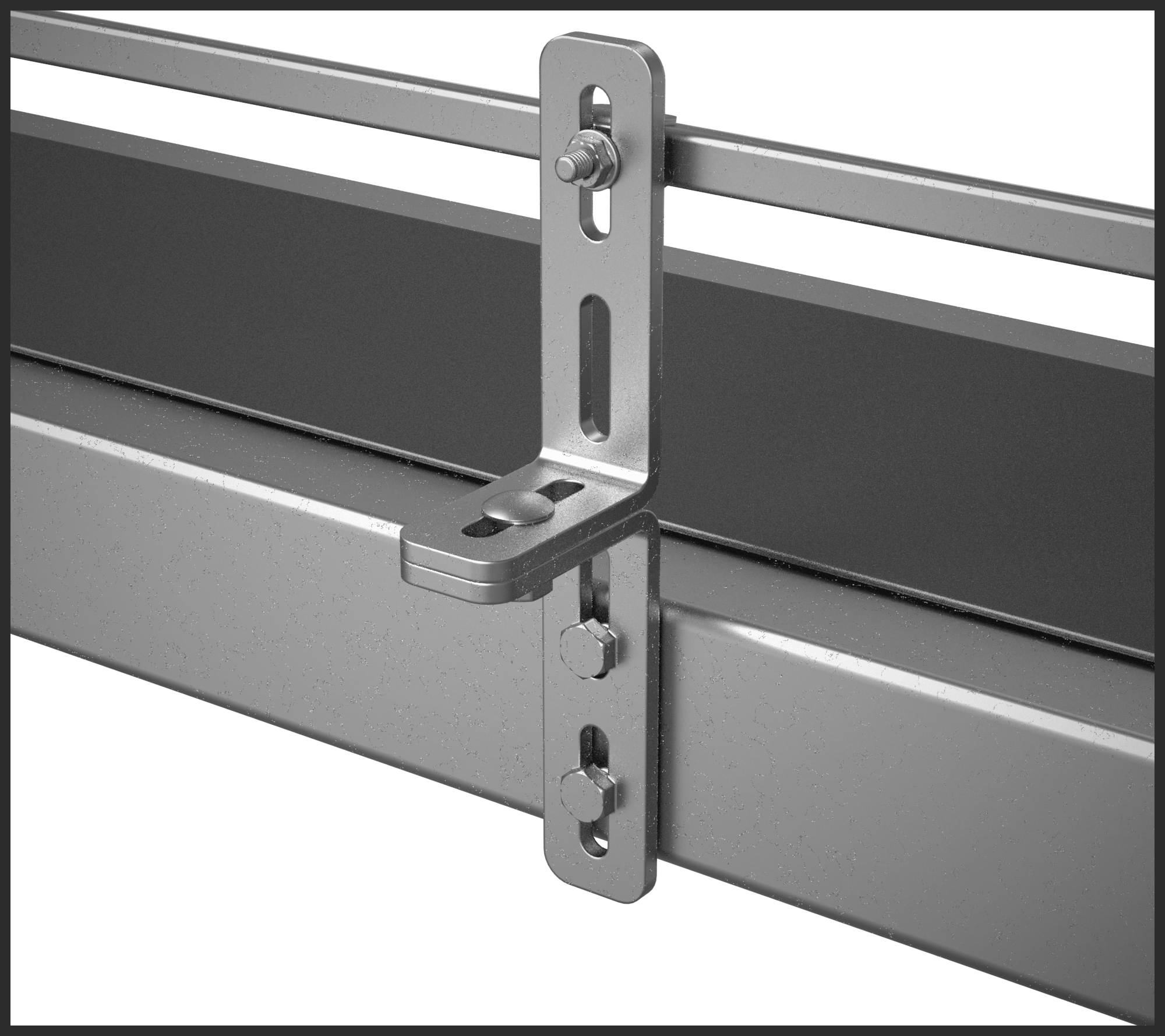 Konveyörler için 8" Yükseklik x 1/4" Kalınlık Düz Braket