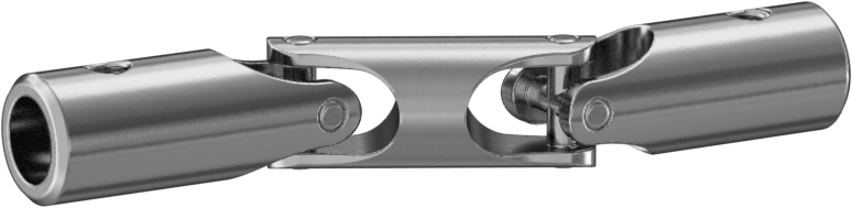 Hassas Çift U-Mafsal, 1/4" Çap x 1/2" Derinlikli Mil
