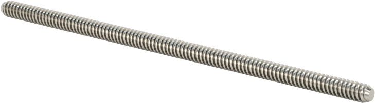 Hızlı Hareketli Ultra Hassas Kılavuz Vida, 303 Paslanmaz Çelik, M2 x 0.5 mm Diş Boyutu, 50 mm Uzunluk