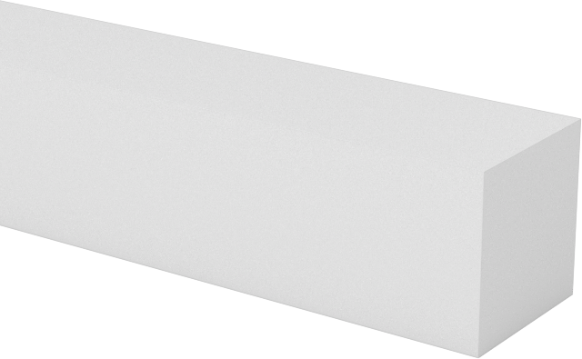 Teflon® PTFE'den Üretilmiş Çubuk, 1/8" Kalınlık, 1/8" Genişlik