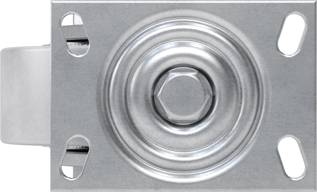 6-1/4" x 4-1/2" Plakalı Viking Tekerlek, Yüksek Kapasiteli, 5" Çaplı Demir Tekerlekli Döner Tekerlek