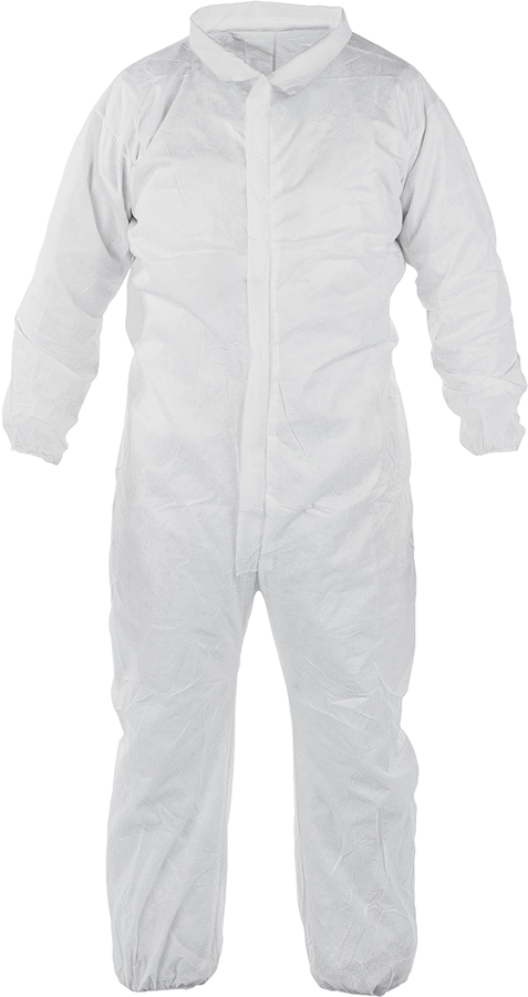 Tyvek Polietilen Tek Kullanımlık Tulumlar, Uzun Kollu ve Elastik Manşetli