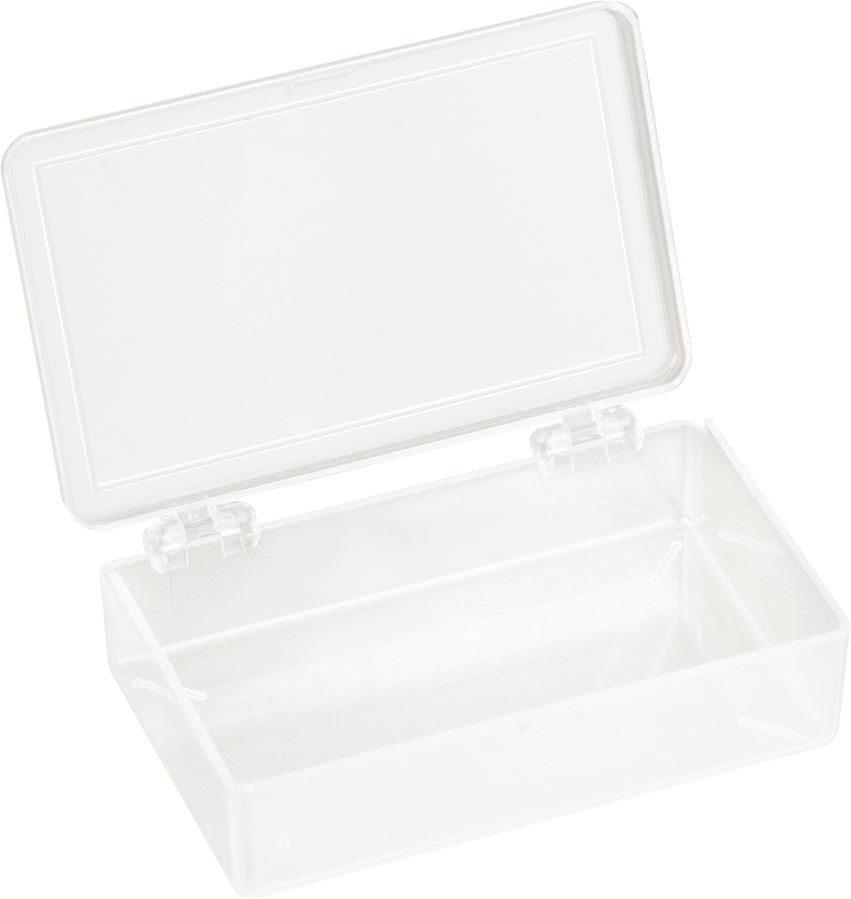 Plastik Kutu, 1 Bölmeli, 4-5/8" x 2-7/8" x 1-1/4", Şeffaf