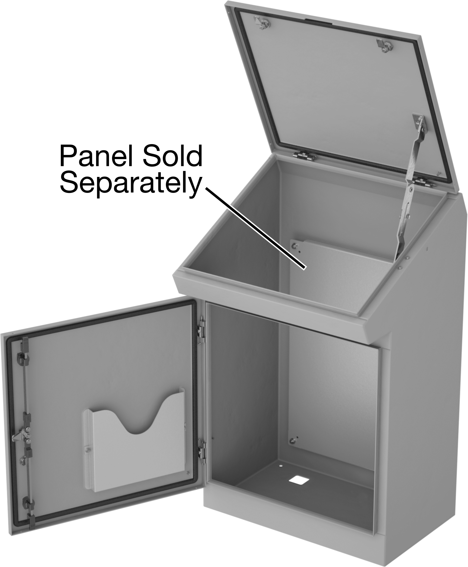 Konsol Muhafazası, 1 Kapılı, 41-1/8" Yükseklik, 25-1/4" Genişlik, 21-1/2 inç Derinlik