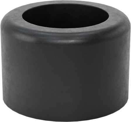 Viton® Floroelastomer Dişsiz Delikli Tampon, 3/8" Dış Çap, 1/4" Yükseklik