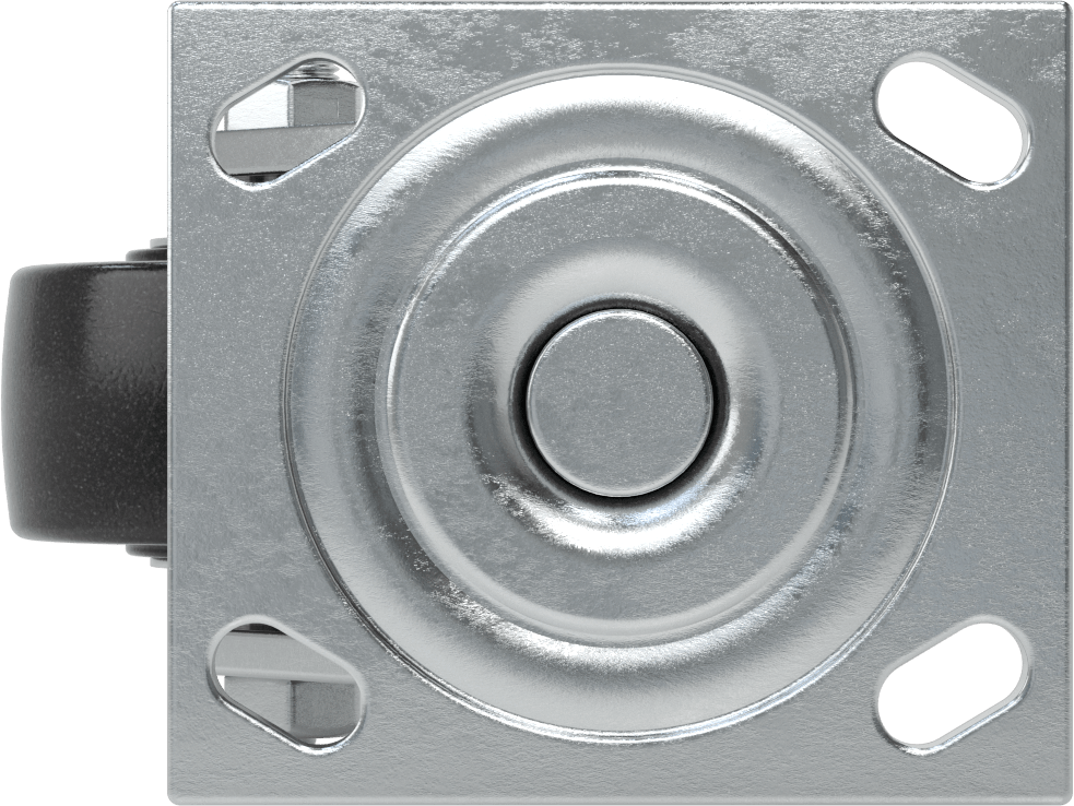 4-1/2" x 4" Montaj Plakalı Samson Tekerlek, 3-1/4 inç Çapında Fenolik Tekerlekli Döner Ayak