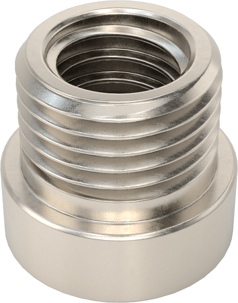 Kılavuz Vida için M10 x 2 mm Dişli Hassas Somun — M10, 2 mm, 5⁄8"