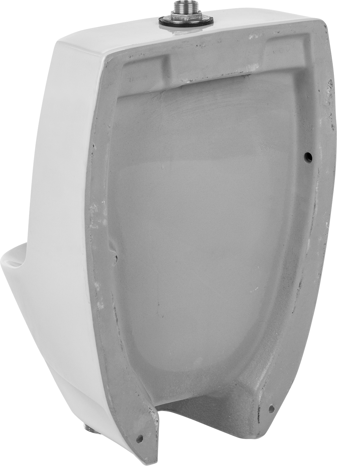 Pisuar, Alt Çıkışlı, 18" Yükseklik x 12-3/4" Genişlik x 12-3/4" Derinlik