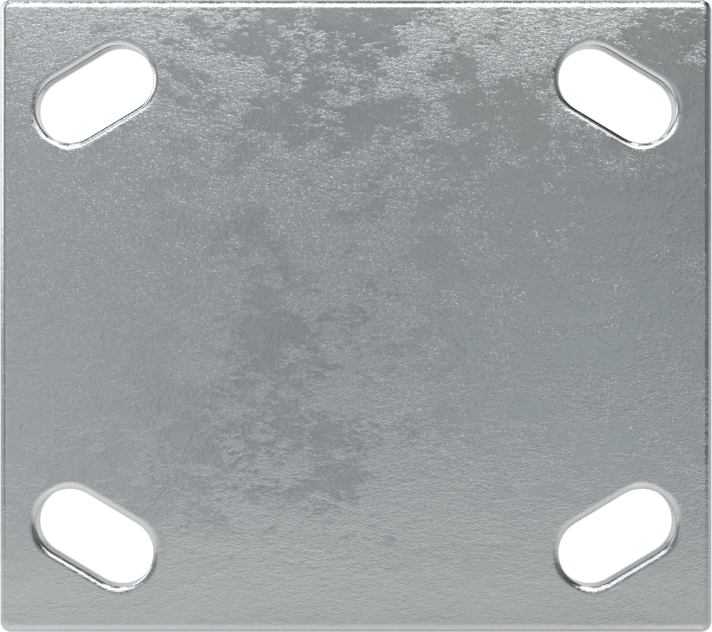 4-1/2" x 4" Montaj Plakalı Samson Tekerlek, 4" Çapında Polipropilen Tekerlekli Sert, Açık Rulman