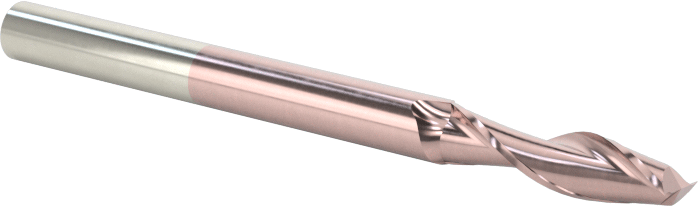 Karbür Kare 2 Kanallı Parmak Frez, TiCN Kaplamalı, 3 mm Mil Çapı, 38 mm Toplam Uzunluk