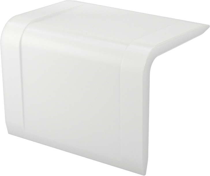 Çemberleme için Plastik Kenar Koruyucu, 1-3/8" Genişlik x 1" Yükseklik, Yivli Kanallı