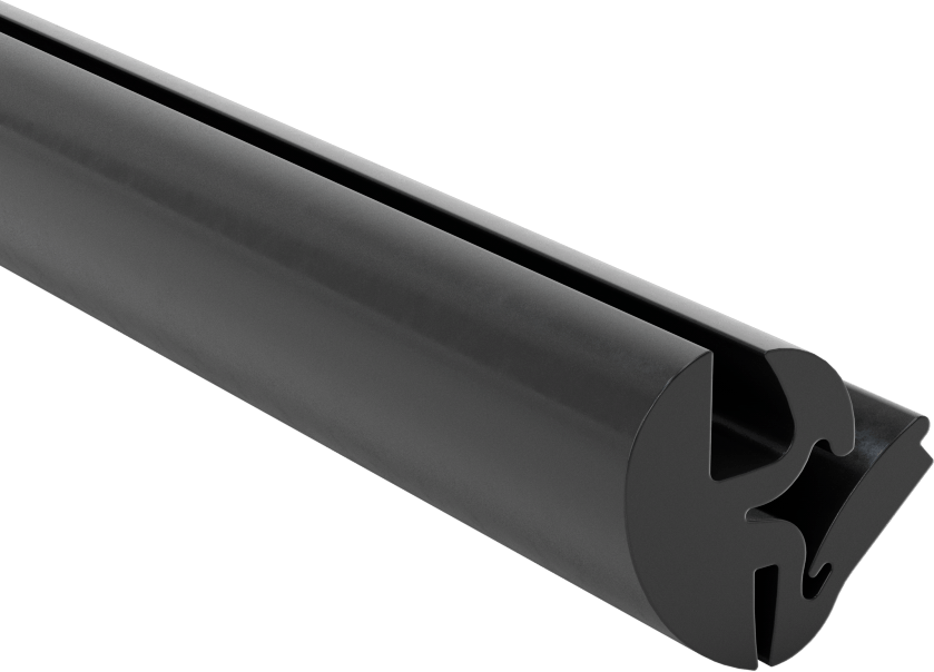 Cam Kilitleme Yuvalı Takmalı Kenar Contası, 1/32" ila 5/64" Kenar Kalınlığı için