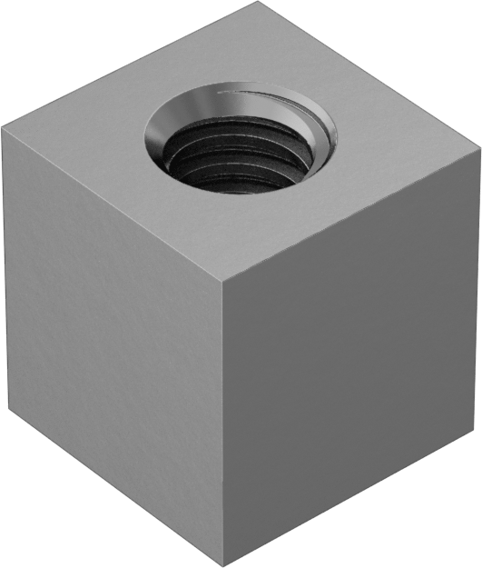 Sağ Yönlü Acme Kare Somun, M10 x 2 mm Diş Boyutu