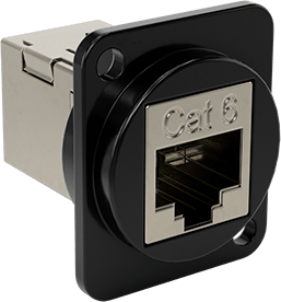 Panele Monte RJ45 Adaptörü, Korumalı Vidalı, Çinko, Kategori