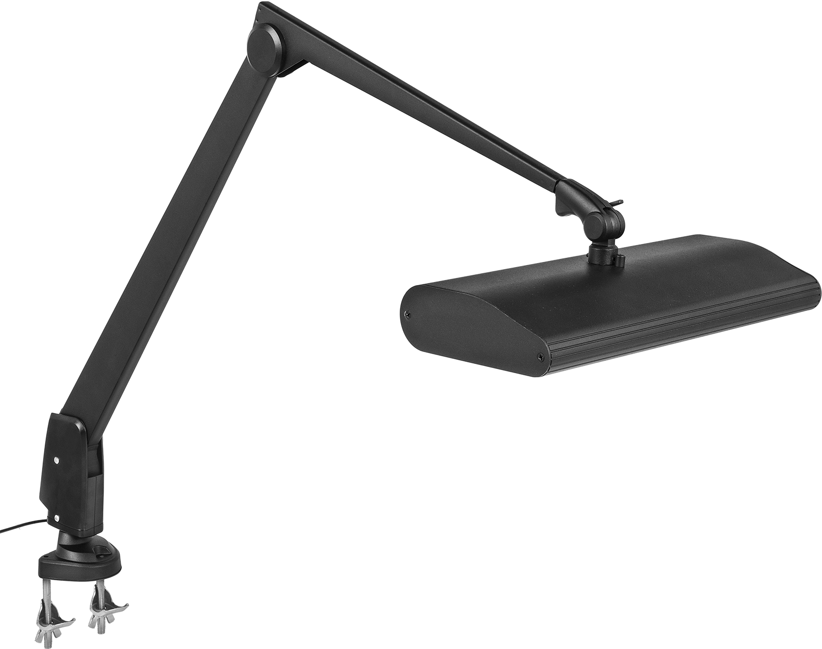 İş İstasyonu Işığı, Dahili LEDli, Uzun Uçlu, Kelepçeli Montaj Parçası, 41" Kol Uzanma Mesafesi — Kelepçeli, 100-240V AC, LED