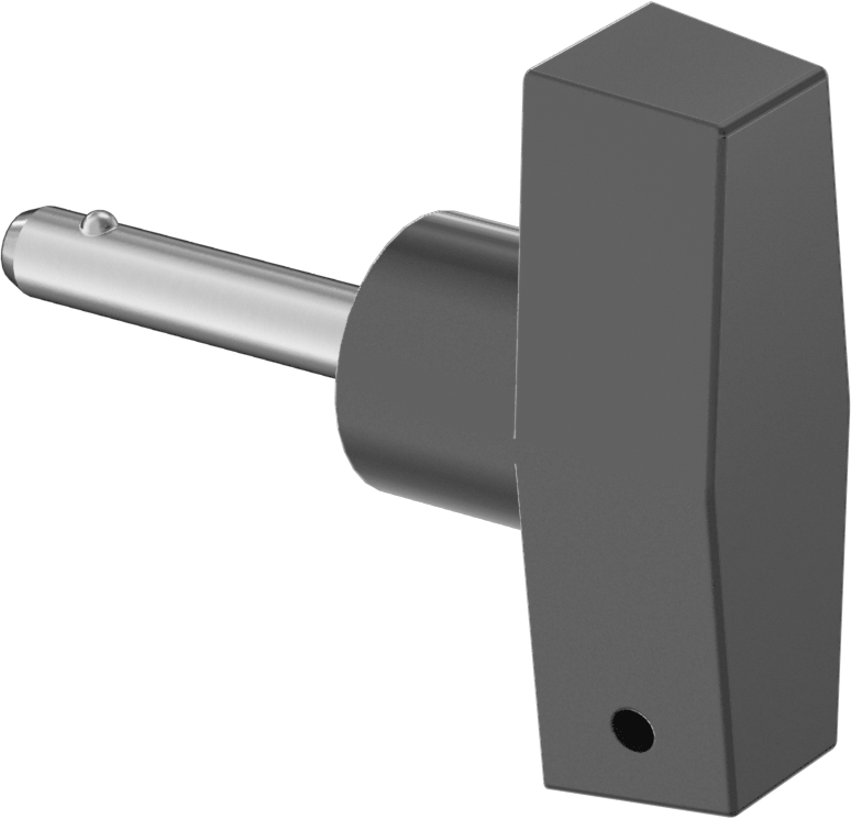 Hızlı Açılır Pim, T-Saplı, 1/4" Çap, 1" Kullanılabilir Uzunluk