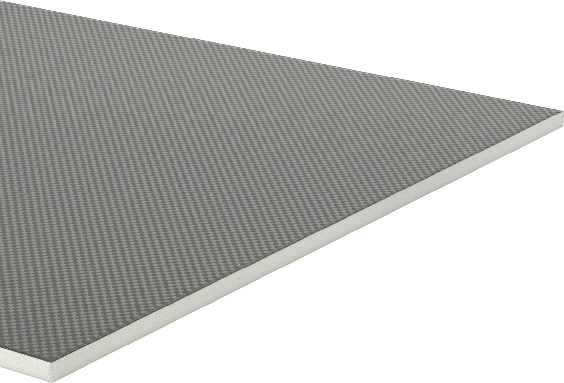 Yüksek Mukavemetli Hafif Karbon Fiber Levha, Köpük Çekirdekli, 12" x 12" x 1/4" — 12", -1⁄8" to 1⁄8", 12"