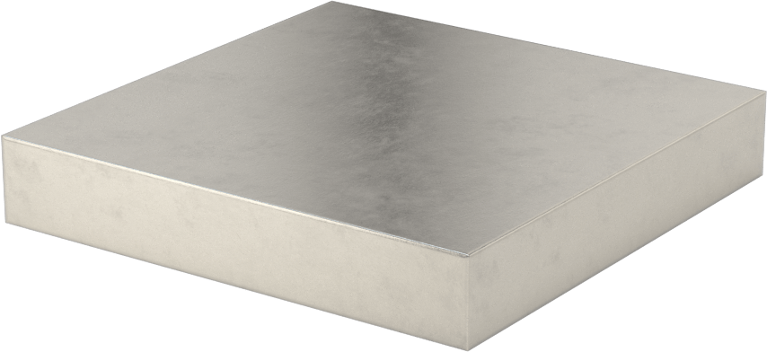 İşlenmesi Kolay 303 Paslanmaz Çelik Sac, 1/2" Kalınlık, 3" x 3"
