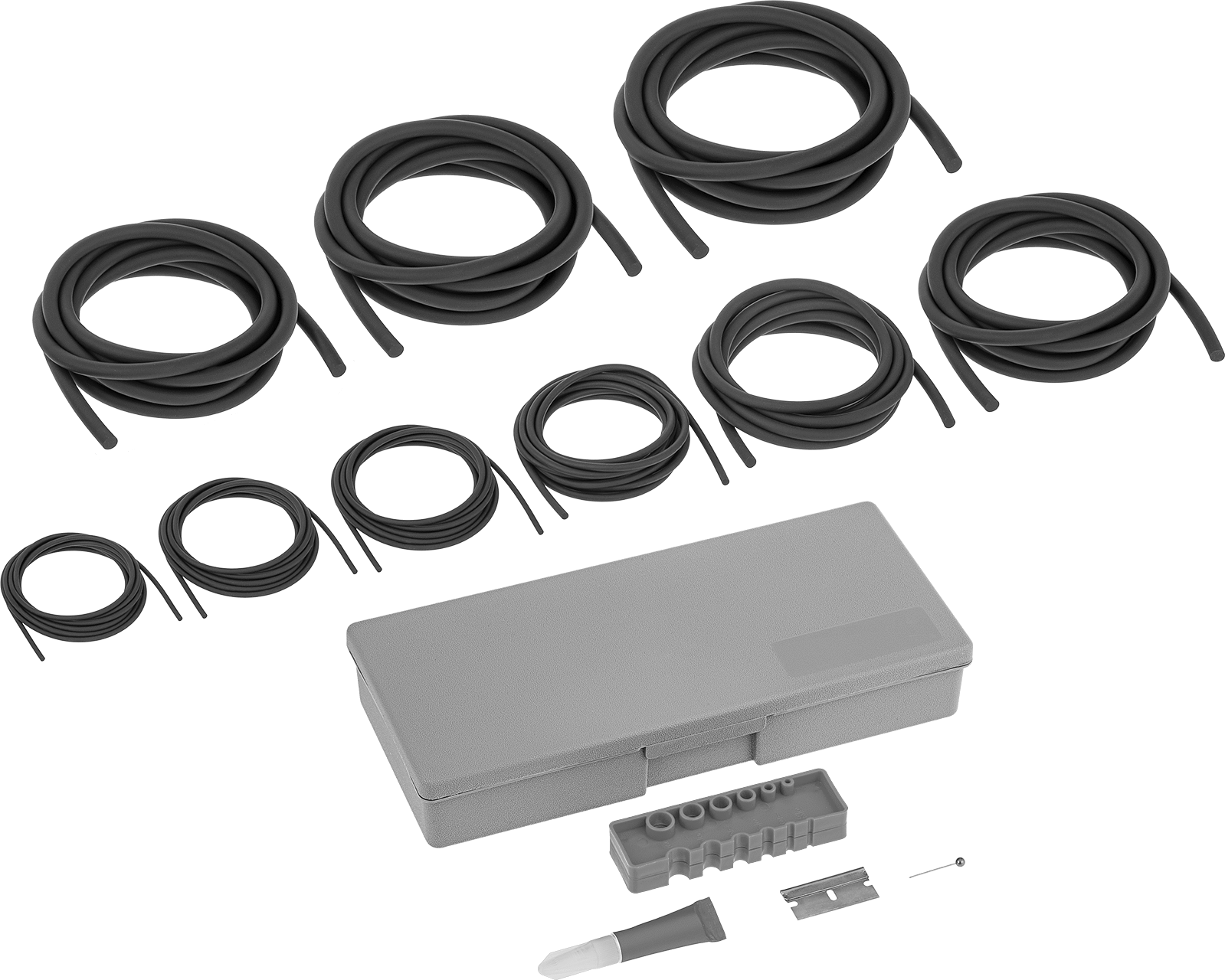 Kord Profilli Kendi O-Ring Kitinizi Yapın, Durometre 90A EPDM Kauçuk, Yuvarlak Kesit, Metrik — 1.5 mm, 2 mm, 2.5 mm, 3 mm, 3.5 mm, 4 mm,…