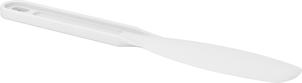 Yuvarlak Uçlu Plastik Spatula, 1-3/8" Genişlik x 3-1/2" Uzunluk Bıçak, 7-3/4" Uzunluk