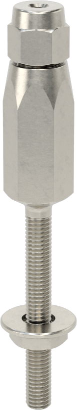 Plug-Lock Tel Halat Uç Bağlantı Elemanı - Kaldırma için, 316 Paslanmaz Çelik, Saplama Ucu, 3/64" ila 1/16" Halat Çapı için