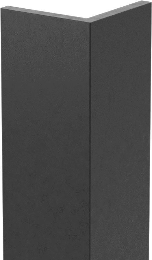 Kauçuk Köşe Koruyucu, 2-1/4" Genişlik, 4 Fit Uzunluk — Düz, Köşe, EPDM, Rubber