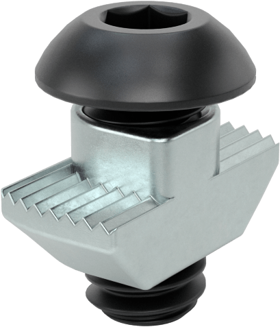 T-Yuvalı Çerçeve Bağlantı Elemanları, Çekiç Somunu ve Vida, 1/2" Diş Uzunluğu, 1.5 inç ve 40 mm Ray için
