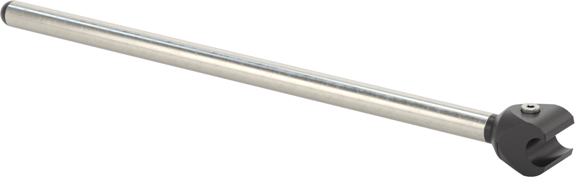 Çubuklar için Kelepçeli 11.5 inç Uzunluğunda İçi Boş Montaj Çubuğu — Montaj Çubuğu, 1⁄2", 11 1⁄2"