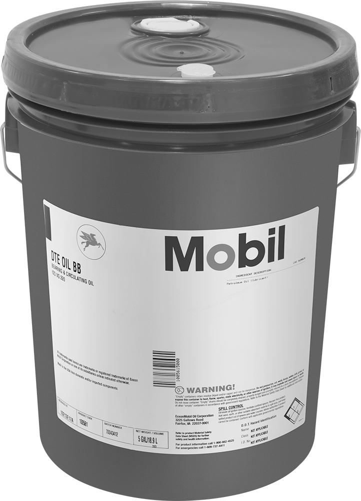 Mobil DTE Bb Hidrolik Yağı, 5 Galon Kova — 220, Kova, 5 gal.