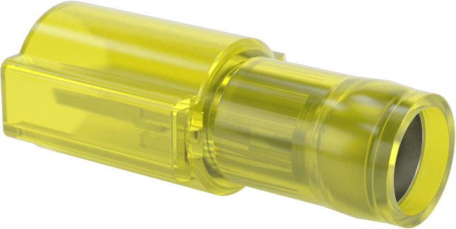 Tam Yalıtımlı Faston Terminaller, Erkek, Çift Sıkma, 12-10 AWG için, 0.250" Tırnak Genişliği