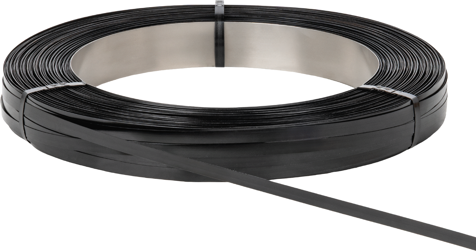 Boyalı Düşük Karbonlu Çelik Çember, Katı, Standart Bobin, 3/8" Genişlik x 0.015" Kalınlık, 5500 Fit Uzunluk