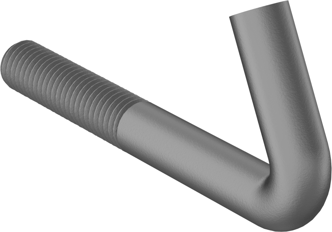 Orta Mukavemetli Çelik Sabitleme Cıvatası, 1/2"-13 Diş Boyutu, 4" Uzunluk