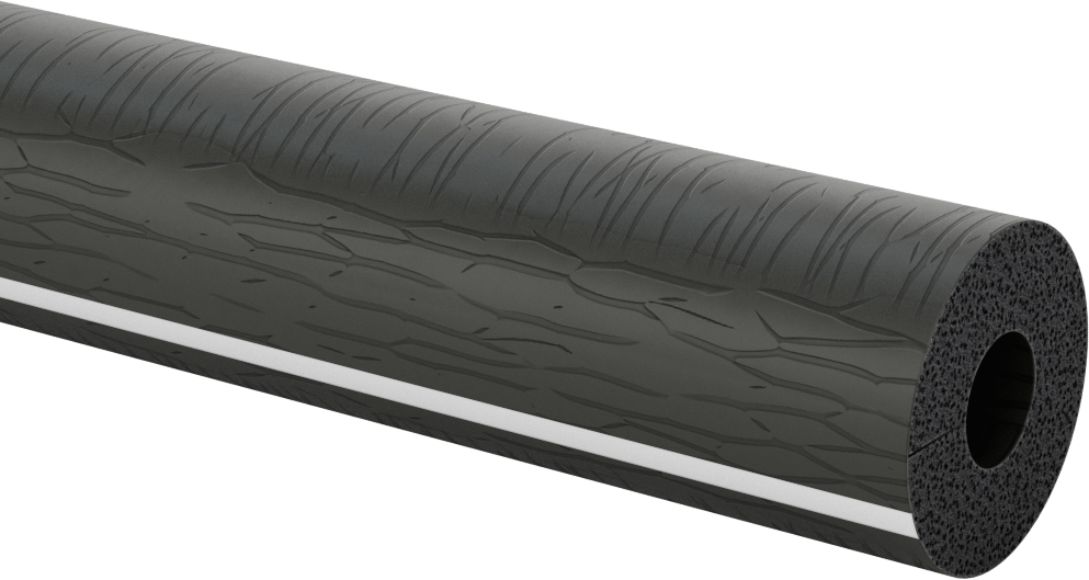Esnek Kauçuk Köpük Boru Yalıtım Tüpü, Yarık, 1/2" Kalınlığında Duvar, 5/8" İç Çap, 6 Fit Uzunluk